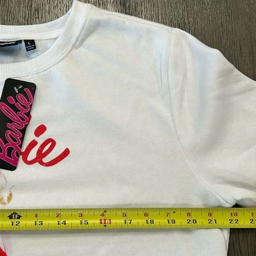 Barbie Sweatshirt Junior Girl Size L NWT